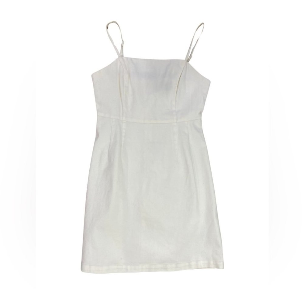 Urban Outfitters Denim Mini Dress | White | Size XS - Picture 5 of 10